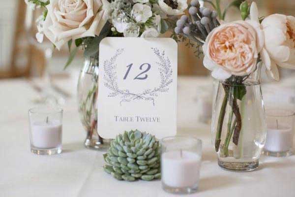 porte numéro de table original plante grasse succulente